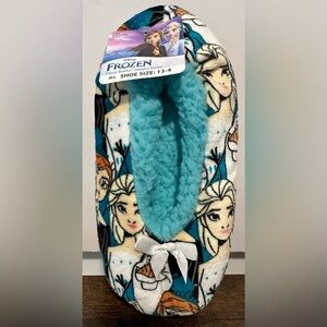 Disney Frozen Girls Fuzzy Babba Slipper Socks NWT Size 13-4